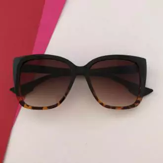 Óculos de Sol Feminino Retangular Marrom Jordana - Safine