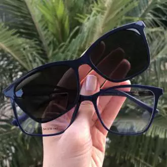 saline.com.br oculos de grau 2 em 1 gatinho vivi azul com tartaruga
