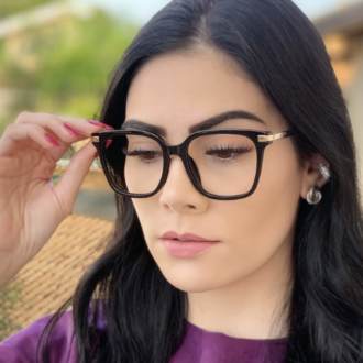 safine com br oculos de grau quadrado preto gabi 3