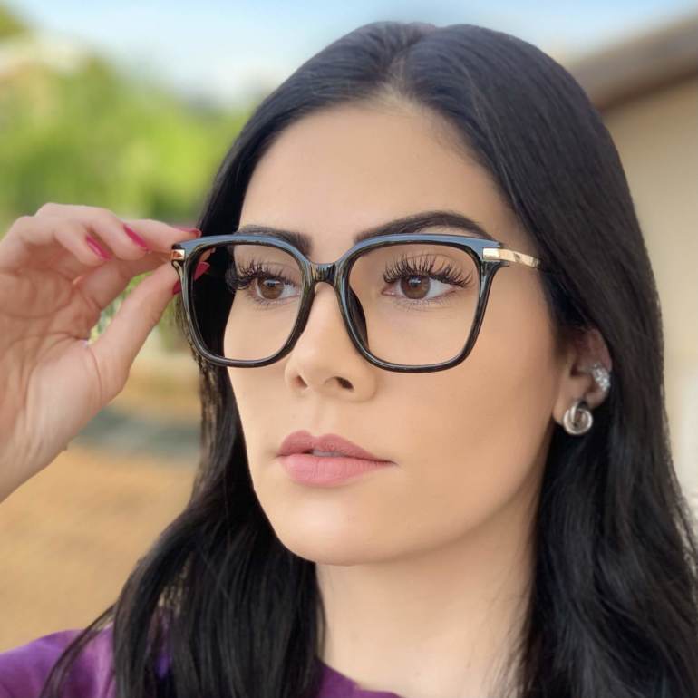 safine com br oculos de grau quadrado preto gabi 4