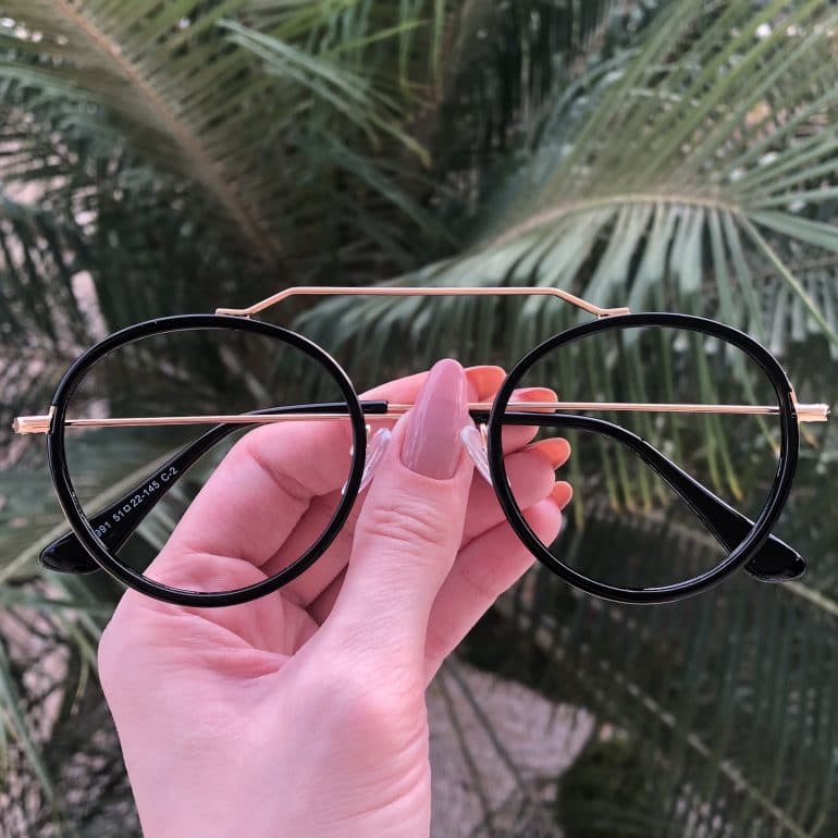 safine com br oculos de grau aviador redondo ivy preto