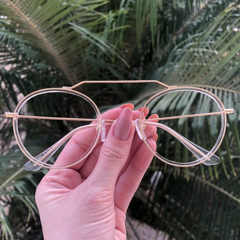 safine com br oculos de grau aviador redondo ivy transparente