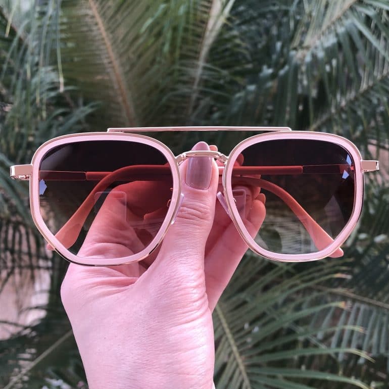 safine com br oculos de sol hexagonal aviador rosa mariah 3
