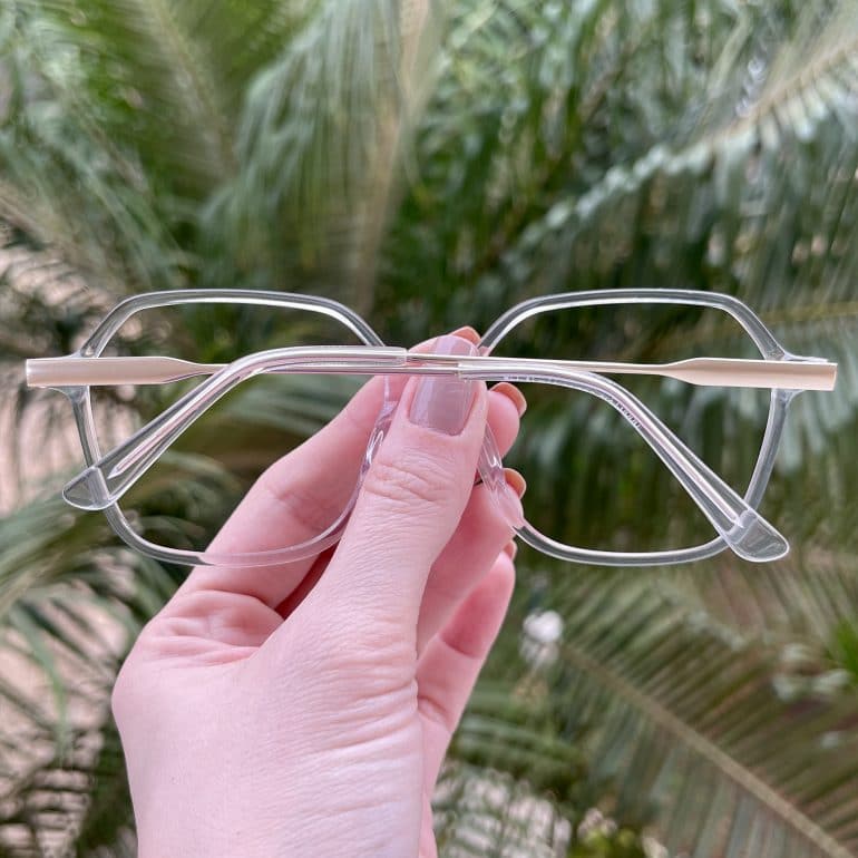 safine com br oculos de grau quadrado em acetato transparente giovana 1