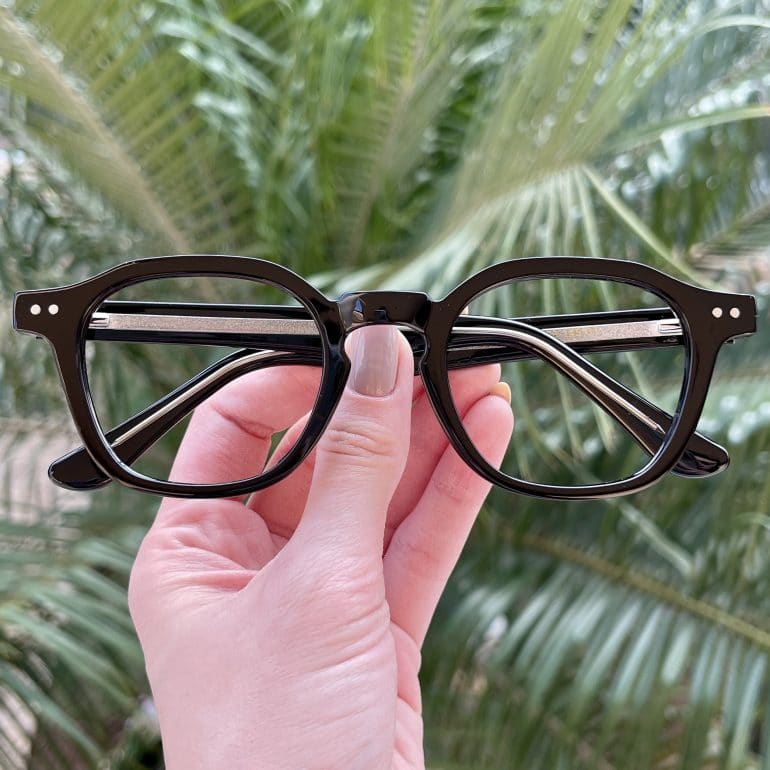 Óculos de Grau Quadrado Preto Caroline