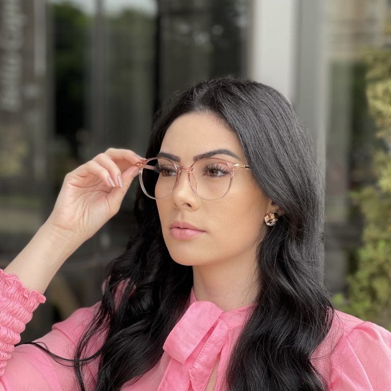 Óculos de Grau Redondo Rosé Vanessa