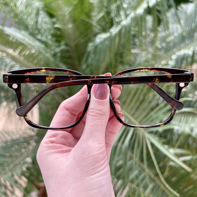 Óculos 2 em 1 Clip-On Quadrado Tartaruga Tati