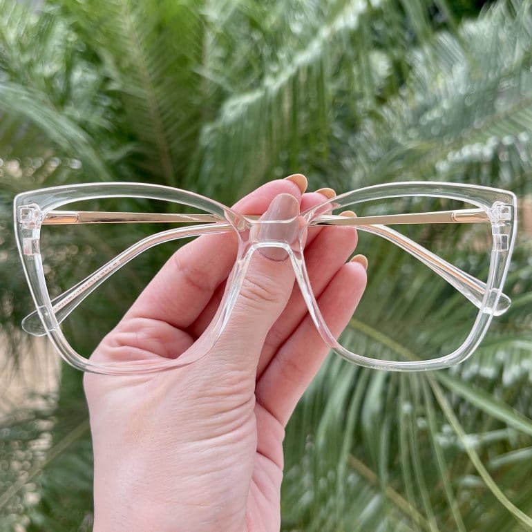 Óculos 2 em 1 Gatinho Transparente Ana
