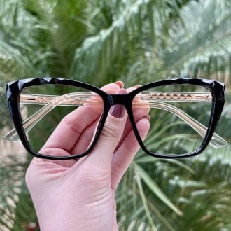Óculos de Grau Gatinho Preto Carmel
