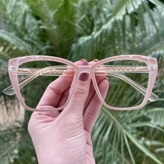 Óculos de Grau Gatinho Rosé Carmel