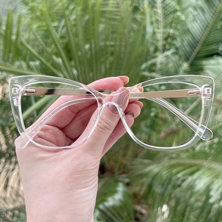 Óculos de Grau Gatinho Transparente Tamires