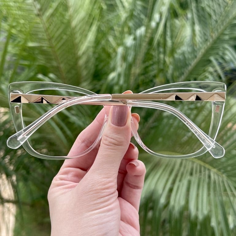Óculos de Grau Gatinho Transparente Tamires 1