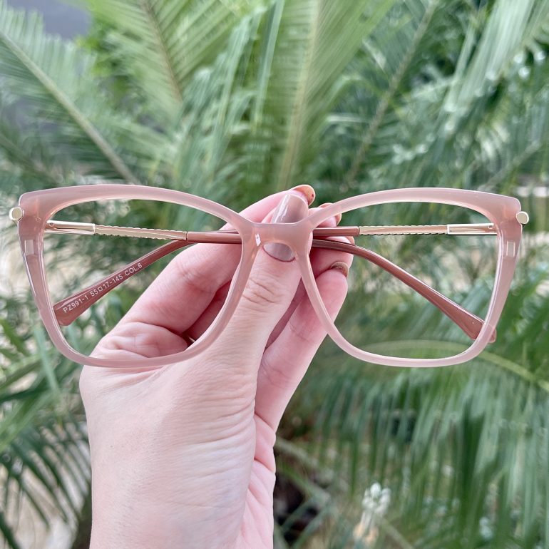 Óculos de Grau Feminino Gatinho Rosé Priscila 5