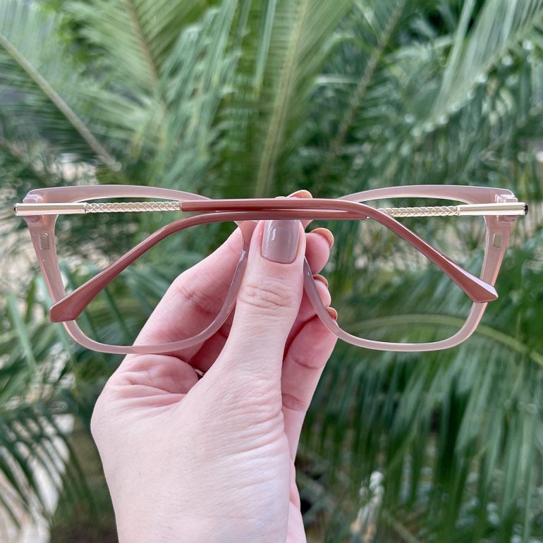 Óculos de Grau Feminino Gatinho Rosé Priscila 6