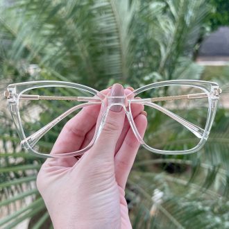 Óculos 2 em 1 Clip-On Gatinho Transparente Stela