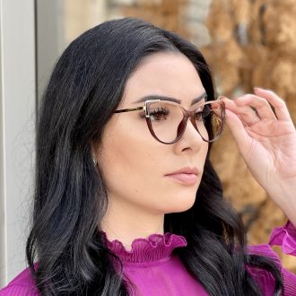 Óculos de Grau Gatinho Marrom Yasmin