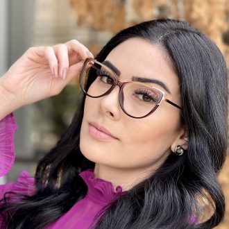 Óculos de Grau Gatinho Marrom Yasmin