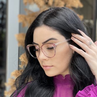 Óculos de Grau Gatinho Rosa Olivia