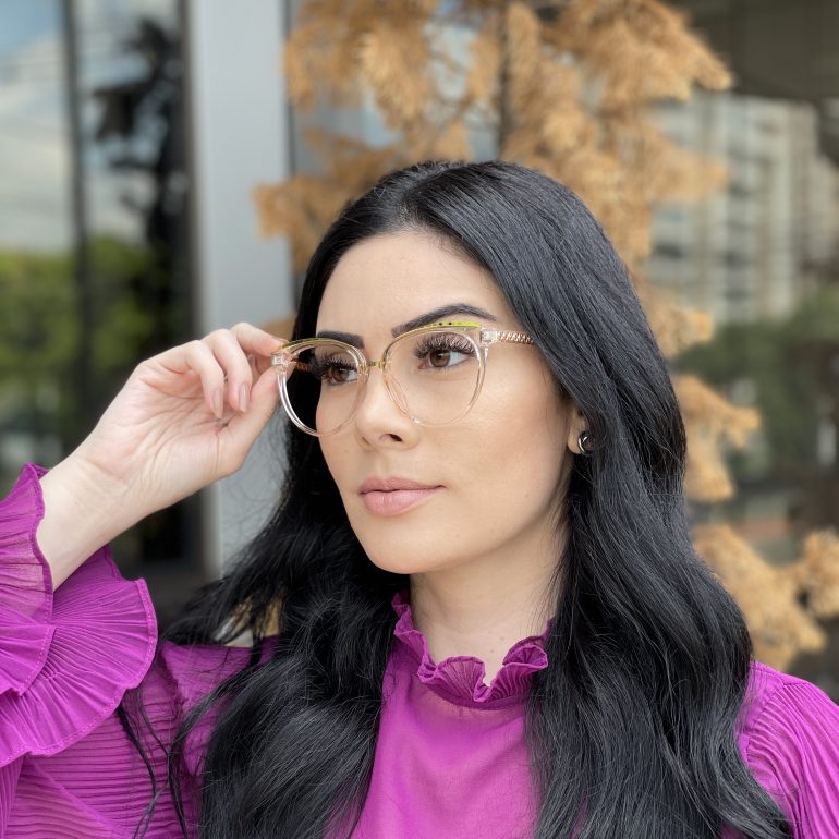 Óculos de Grau Gatinho Rosé Olivia