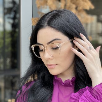 Óculos de Grau Gatinho Rosé Olivia