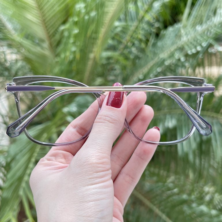 Óculos de Grau Quadrado Roxo Margot