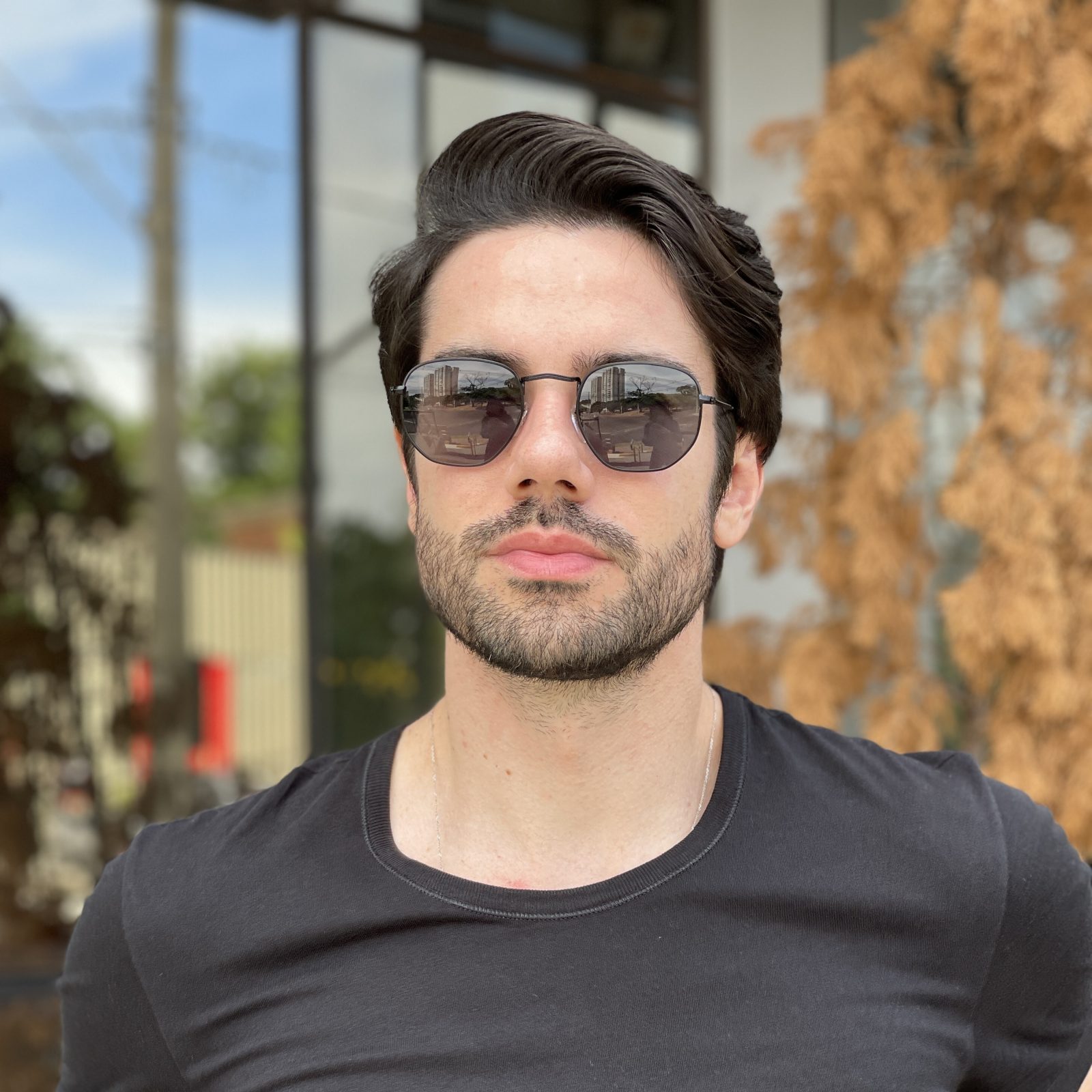 safine com br oculos de sol masculino hexagonal preto gustavo 2