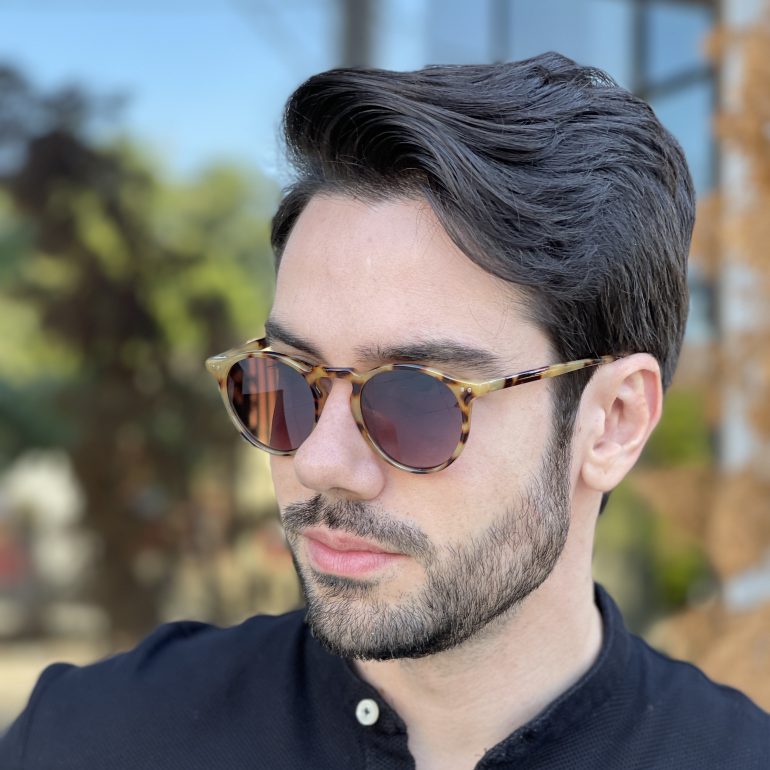 safine com br oculos de sol masculino redondo tartaruga com caramelo willian 1