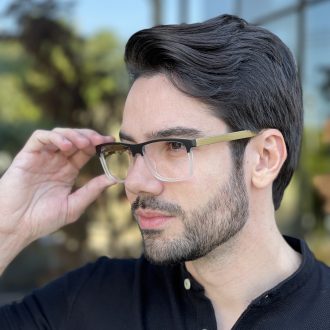 safine com br oculos de grau masculino retangular preto com transparente vini 3
