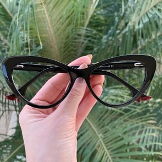 Óculos de Grau Gatinho Marrom Paula - Safine