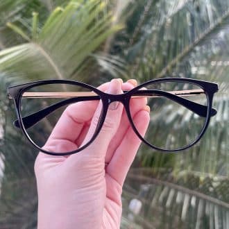 Óculos de Grau Gatinho Preto Helen