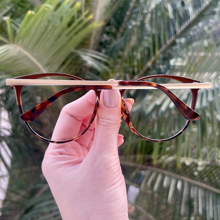 Óculos 3 em 1 Clip-On Redondo Marsala com Tartaruga Zoe