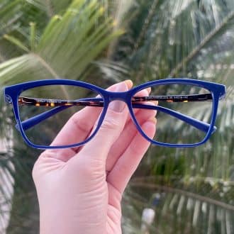 Óculos de Grau Retangular Azul Veronica