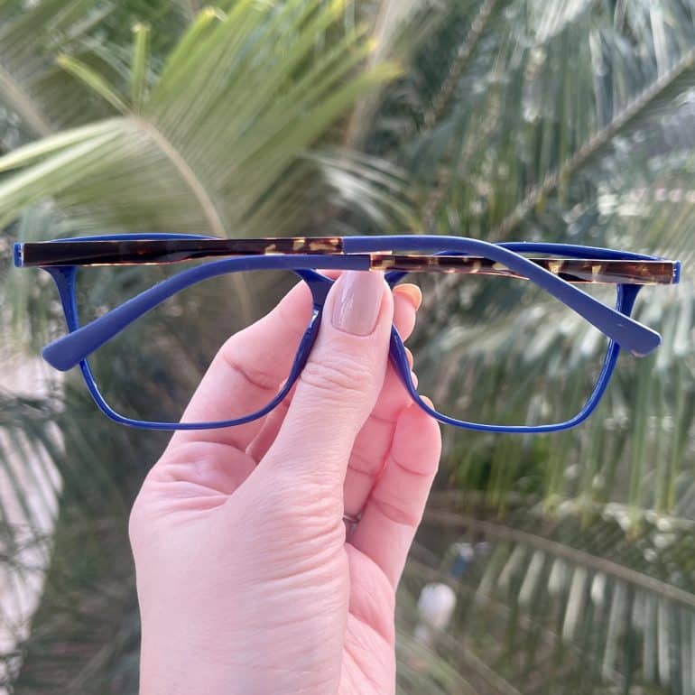 Óculos de Grau Retangular Azul Veronica 3