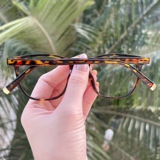 Óculos de Grau Quadrado Feminino Tartaruga Lily