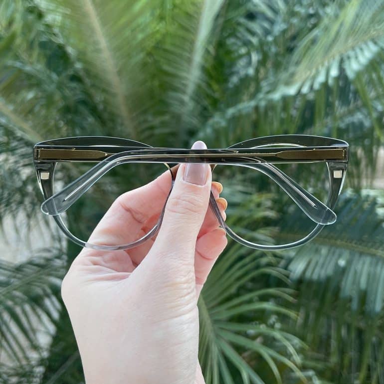Óculos de Grau Gatinho em Acetato Colorido Lisa 3