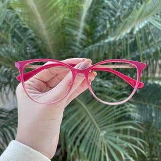 Óculos 2 em 1 Clip-On Gatinho Pink Ariana
