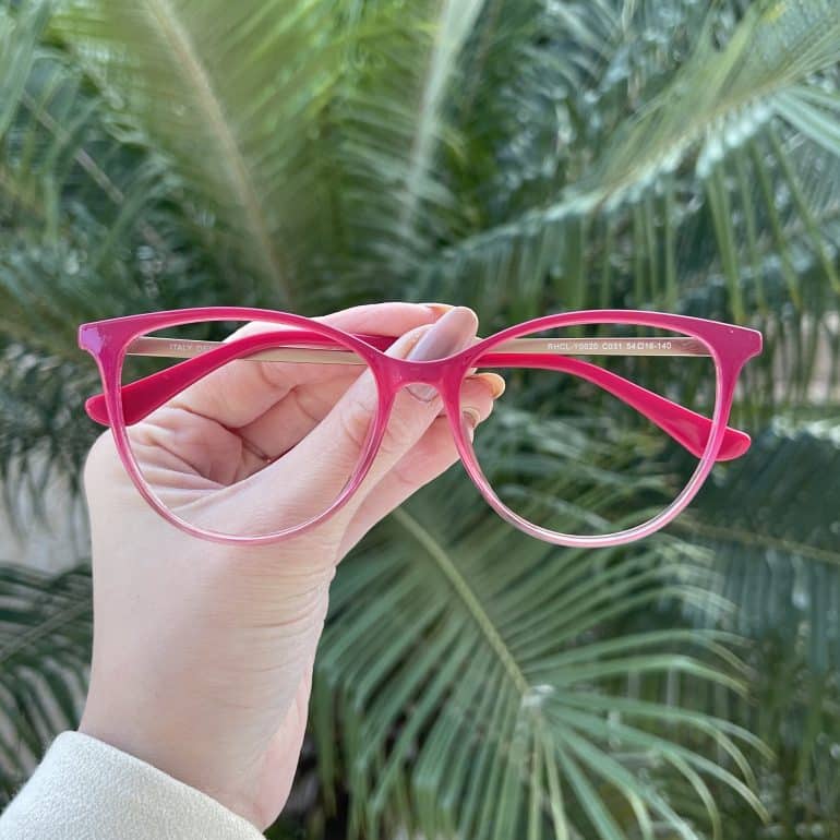 Óculos 2 em 1 Clip-On Gatinho Pink Ariana