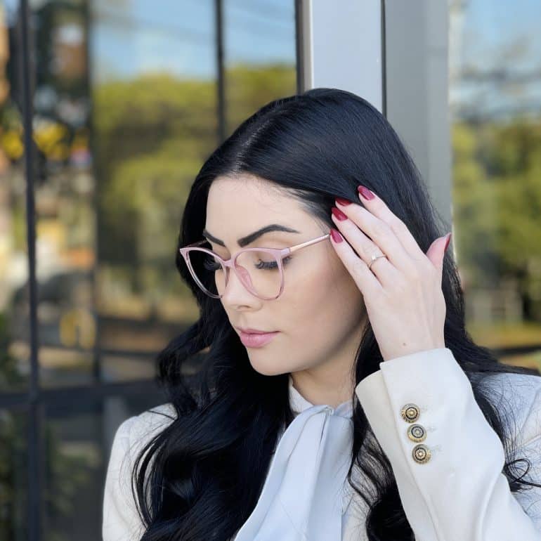 Óculos 2 em 1 Clip-On Gatinho Rosa Ariana