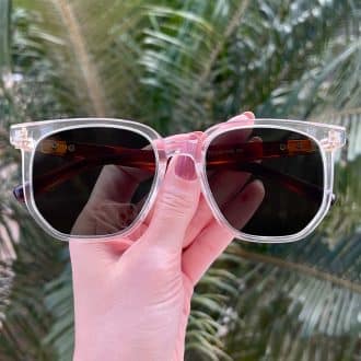 Óculos de Sol Feminino Retangular Preto Jordana - Safine