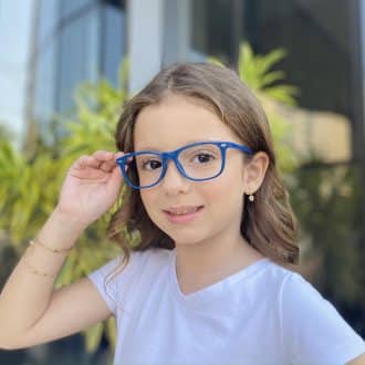 Óculos Infantil de Grau Gatinho Azul Juju