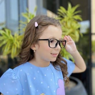 Óculos Infantil de Grau Gatinho Preto Juju