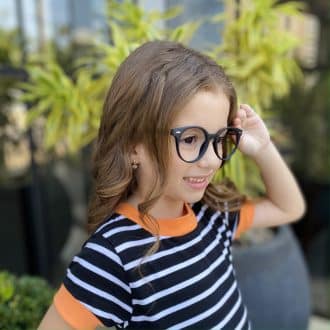 Óculos Infantil de Grau Redondo Azul Lili 2