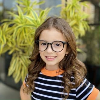 Óculos Infantil de Grau Redondo Preto Lili