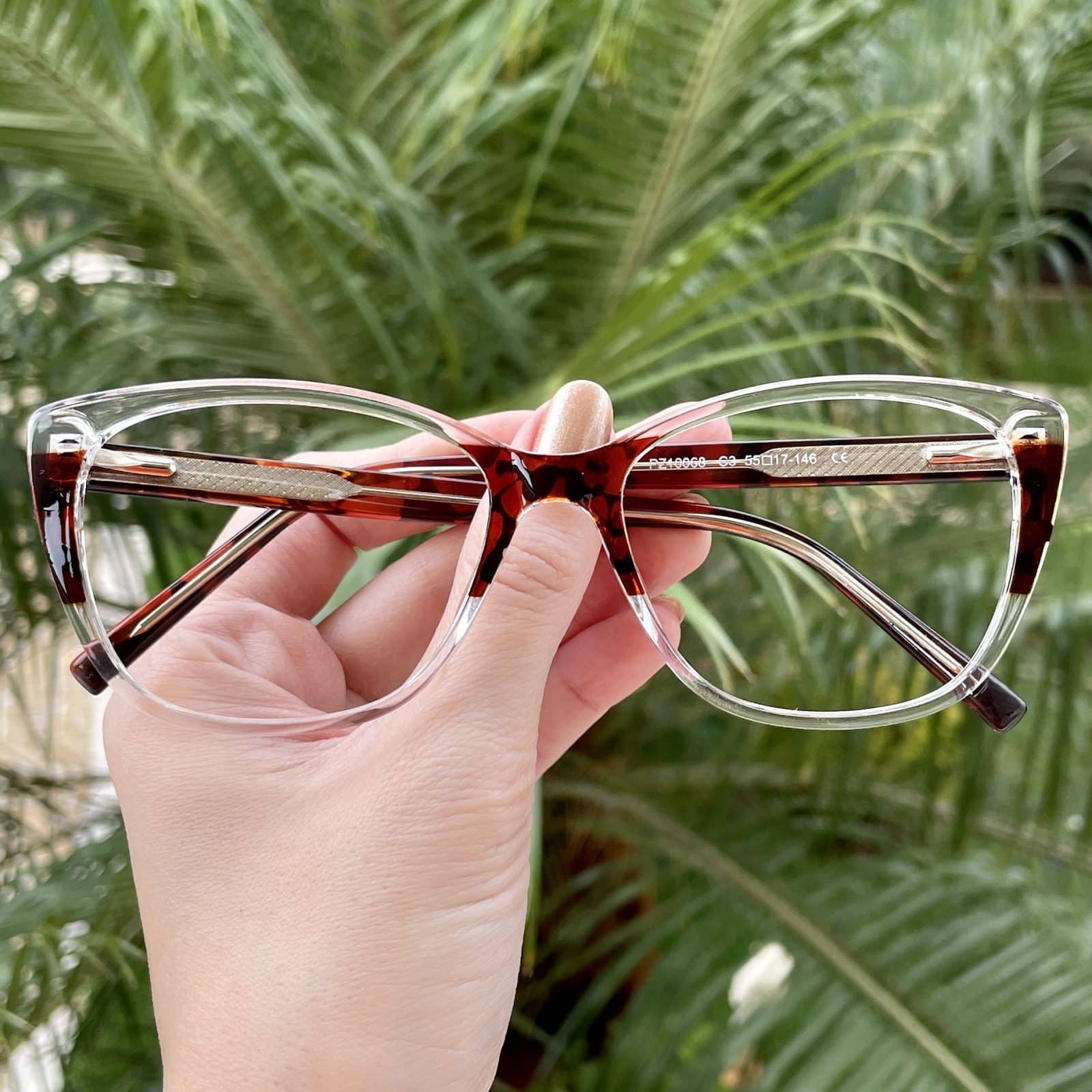 Óculos 2 em 1 Clip-On Gatinho Transparente Clip-On - Safine Óculos
