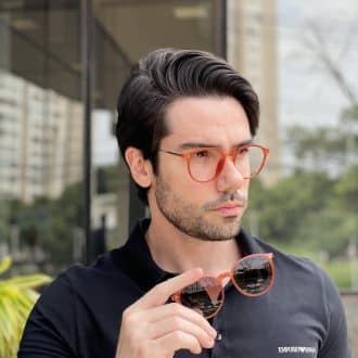 safine com br oculos 2 em 1 clip on masculino redondo laranja rui 1