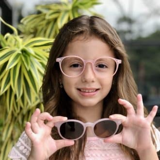 safine com br oculos infantil 2 em 1 clip on redondo rosa bia