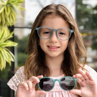 safine com br oculos infantil 2 em 1 clip on redondo verde bia