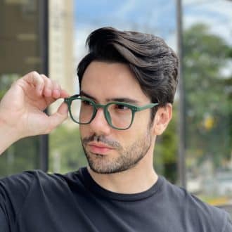 safine com br oculos de grau masculino quadrado verde renan 1