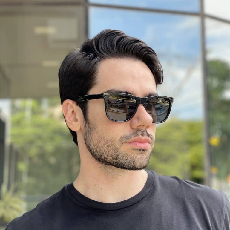 safine com br oculos de sol masculino quadrado preto augusto