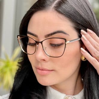 safine com br oculos de grau feminino gatinho preto diana 2